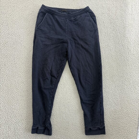 Prada Pants Navy Linea Rossa Joggers Sweatpants Elastic Cuffed Logo - Picture 1 of 13